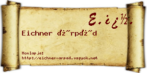 Eichner Árpád névjegykártya